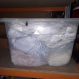 SEE IMAGE. LARGE QUANTITY OF ORGANZA BAGS, THE CRATE IS NOT INCLUIDED - SALEROOM ON TOP OF RACK (