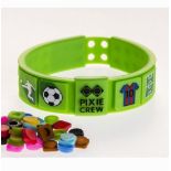 RRP £129.90 - X 15 BRAND NEW PIXIE CREW CREATIVE FOOTBALL WRISBAND - SALEROOM AT THE BOTTOM OF