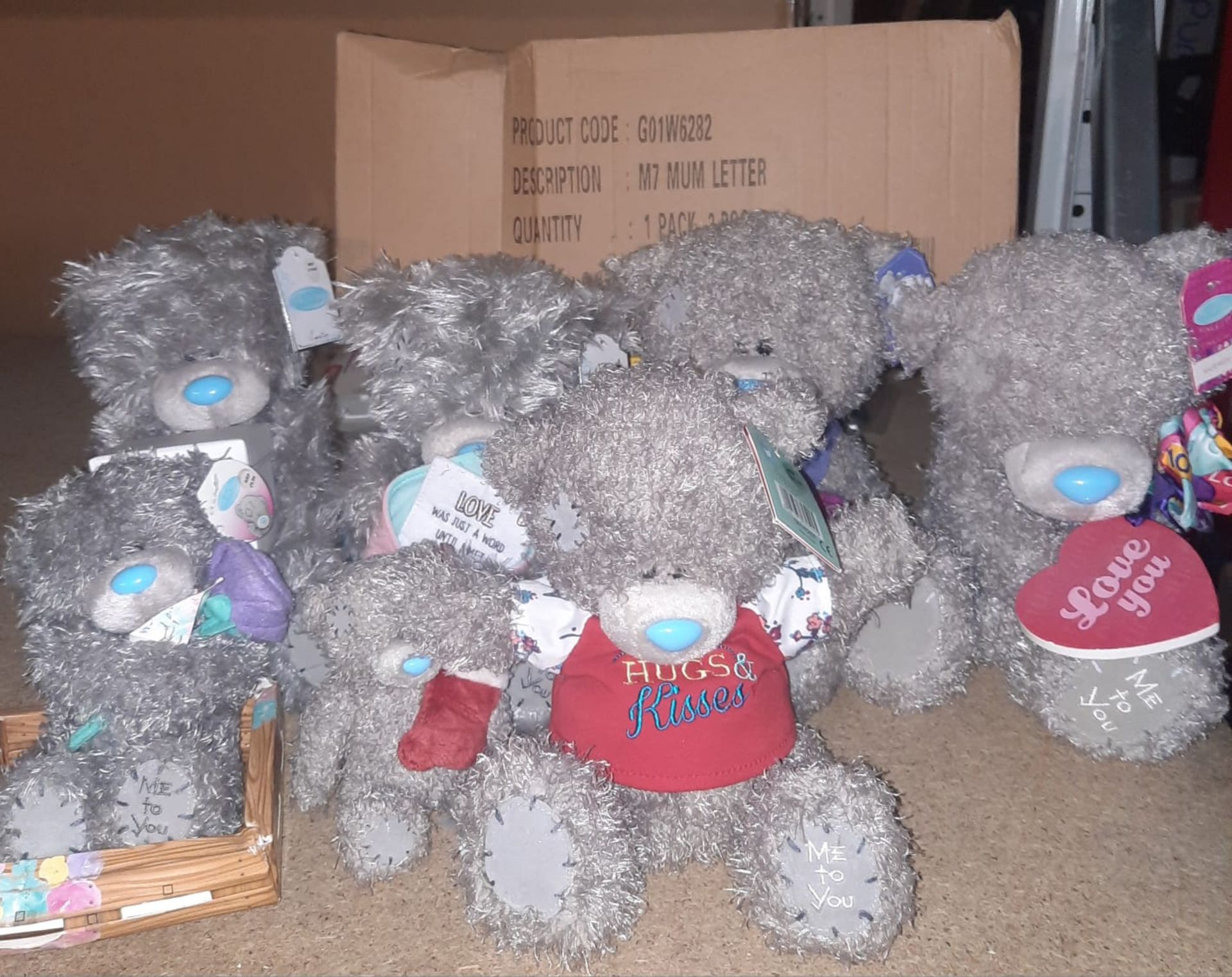 X 10 NEW ME TO YOU WITH LOVE TEDDY BEARS, BEEN 7 OUT OF BOX & 3 BOXED - SALEROOM ON MID OF ROW (F).