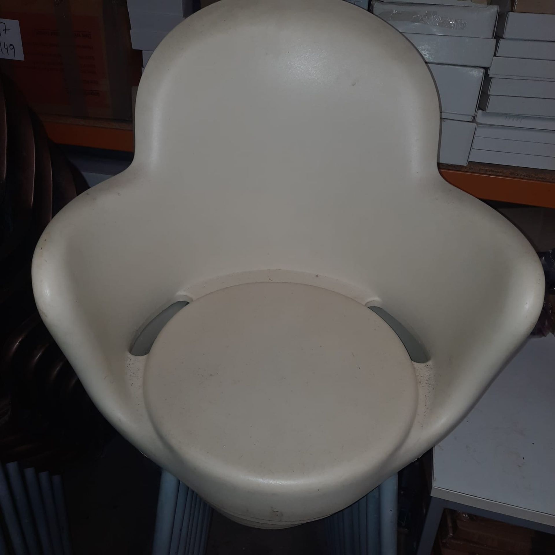 X 10 CREAM STABLE CHAIRS IDEAL FOR WEDDING & OTHER ALL OCCASSIONS - SALEROOM AT THE BACK. - Image 3 of 3