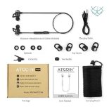 RRP £160 - X 8 NEW & BOXED ATGOIN BLUETOOTH 4.1 MAGNETIC WIRELESS EARPHONES W/MIC HD SWEATPROOF