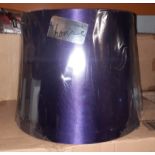 X 10 BRAND NEW & BOXED PURPLE LAMP SHADES SOURCED FROM CIMC HOMES SALEROOM ON MID OF ROW (C).