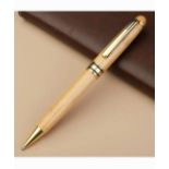 X 20 BRAND NEW LUXURY BAMBOO & METAL VARIOUS BALL PENS SEE IMAGES - SALEROOM AT THE BOTTOM OF