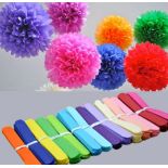 SEE IMAGES. RRP £265 - BRAND NEW& BOXED LARGE QUATITY OF PAPER POM POM IN VARIOUS COLOURS - SALEROOM