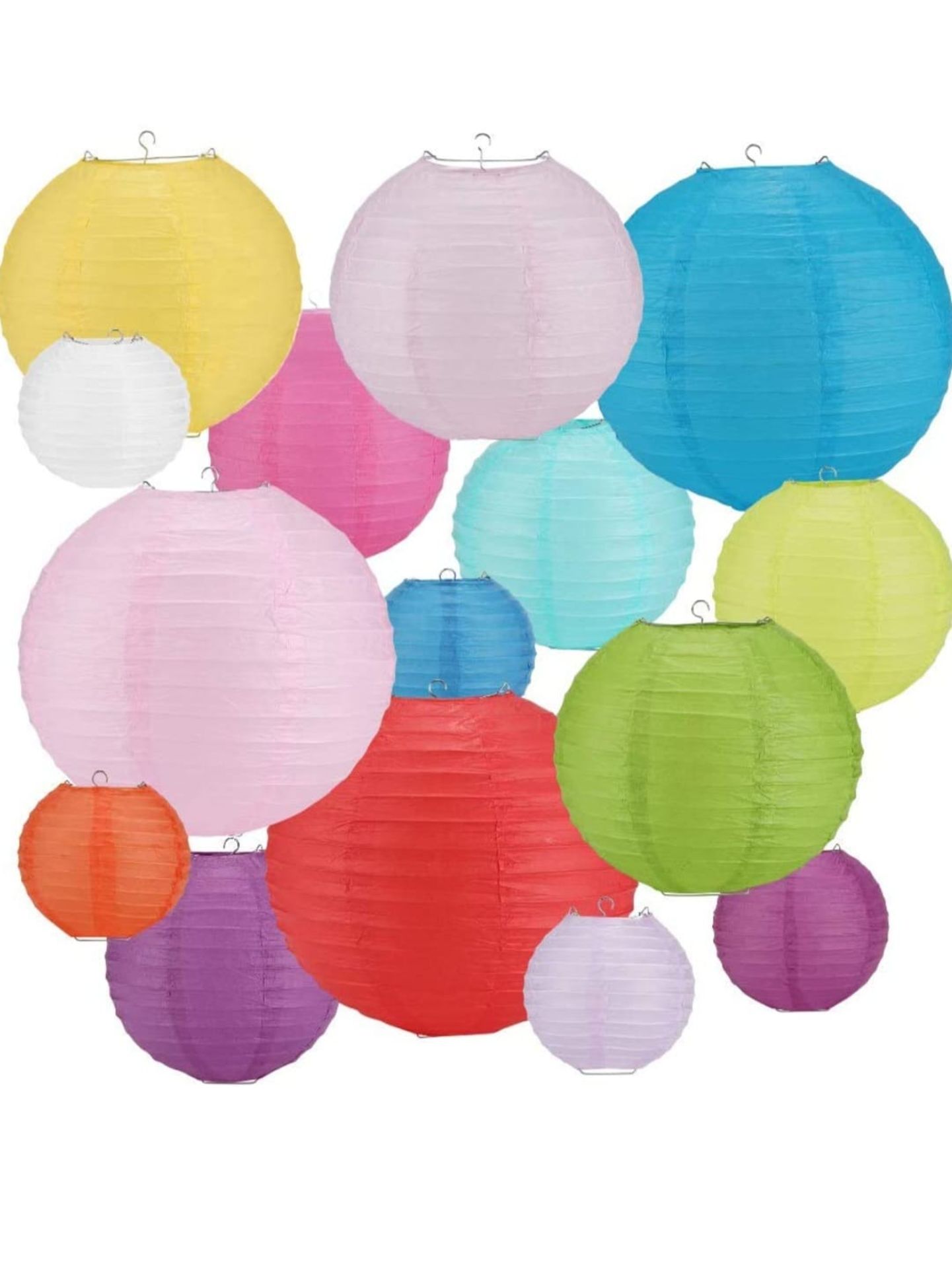 PALLET OF OVER 400 ALL BRAND NEW & BOXED PAPER LANTERNS COLOURS MAY VARY - SALEROOM ON TOP OF