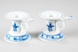 2 Kerzenhalter Meissen Zwiebelmuster