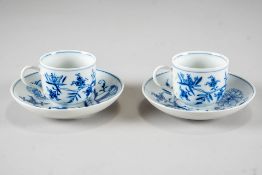 2 Mokkatassen + 2 Untertassen Meissen Zwiebelmuster