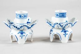 2 Kerzenhalter Meissen Zwiebelmuster