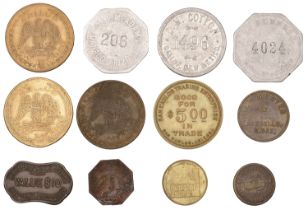 United States of America, Assorted US tokens (12), various types, all base metal [12]. Varie...