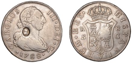 Great Britain, Bank of England, a Charles III 8 Reales, 1788c, Seville, obv. with contempora...
