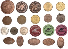 Bermuda, HAMILTON, Hog Penny Pub, drink tokens (2), copper, 33mm (Lyall 102); Coronation Med...