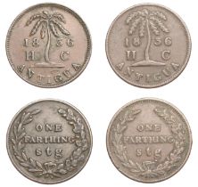 Antigua, ST JOHN'S, Hornel & Coltart, Farthings (2), 1836, from different dies, each 22mm (L...