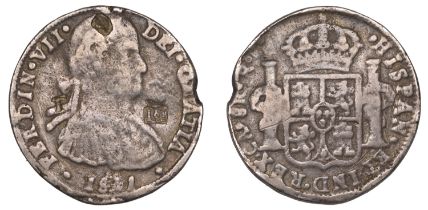 Mexico, CHIHUAHUA, Royalist coinage, a cast 8 Reales, 1811, with two countermarks on obv., s...