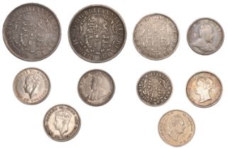 British Colonies, Anchor Money, Quarter-Dollars (2), Eighth-Dollar and Sixteenth-Dollar, all...