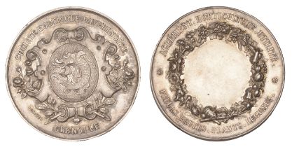 FRANCE, SociÃ©tÃ© Horticole Dauphinoise, Grenoble (Est. 1894), a silver award medal by A. Besc...