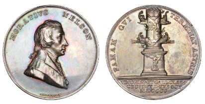 ENGLAND, Death of Lord Nelson, 1805, a silver medal by A. Abramson, bust right, rev. rostral...