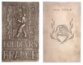 FRANCE, Syndicat GÃ©nÃ©ral des Fondeurs de France, a plated bronze award plaque, unsigned [by...