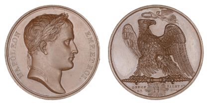 FRANCE, Les Victoires de 1807 [The Victories of 1807], a copper medal by B. Andrieu and L. J...