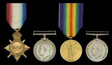 Renamed and Defective Medals: 1914-15 Star, naming neatly erased; British War Medal 1914-20,...