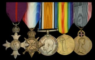 A Great War M.B.E. group of five awarded to Driver Christabel Nicholson, First Aid Nursing Y...