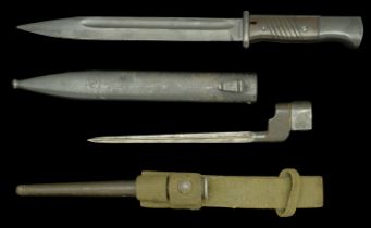 A German Second World War K98 Bayonet. Excellent condition overall but mismatched numbers....