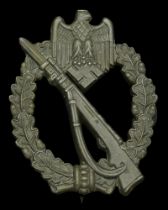 A German Second World War Infantry Assault Badge. A nice condition bronze version of the In...