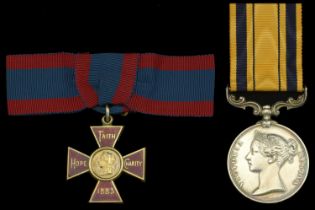 The important Zulu War R.R.C. pair awarded to Mrs. Jane C. Deeble, Superintendent of Nurses,...