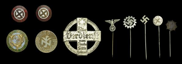 German Second World War Lapel Badges. An interesting collection of scarce lapel badges incl...