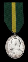 Territorial Force Efficiency Medal, E.VII.R. (568 Pte. R. Gibson. 6/Scot: Rif:) good very fi...
