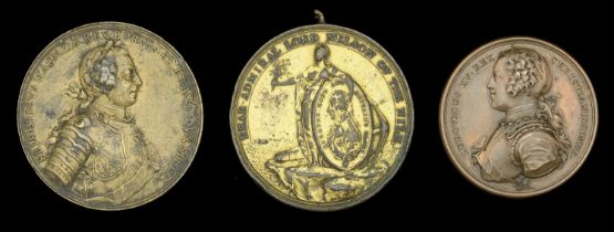 Alexander Davison's Medal for The Nile 1798, bronze-gilt, the reverse contemporarily engrave...