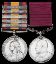 Pair: Private James Beattie, Royal Highlanders Queen's South Africa 1899-1902, 5 clasps,...