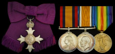 A Great War M.B.E. group of four awarded to Miss Margaret E. Waring, British Red Cross and O...