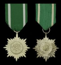 Eastern Volunteers War Service Stars in Silver Second Class. Two example, the first a scarc...