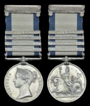 The outstanding N.G.S. medal awarded to Captain Thomas Moore, Royal Marines, whose distingui...