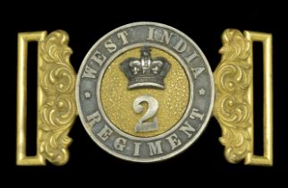 2nd West India Regiment Officer's Waist Belt Clasp c.1855. A fine quality standard pattern...