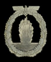 A Kriegsmarine Mine Sweeper Badge. A good quality mid-War example, not maker marked. Horizo...