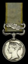 Crimea 1854-56, 1 clasp, Sebastopol (W. Haslar. 46th. Regt.) officially impressed naming, mi...