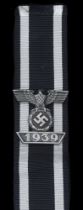 Germany, Third Reich, 1939 Bar to the Great War Iron Cross Second Class, 30mm wingspan, four...