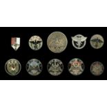 German Second World War Lapel Badges. A nice collection of four RDK lapel badges (Federatio...