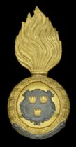 Royal Munster Fusiliers Officer's Fur Cap Grenade 1881-1914. A very fine example overlaid w...