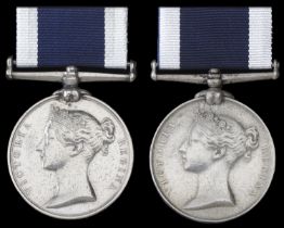 Royal Navy L.S. & G.C., V.R., narrow suspension (2) (Wm. Brooking, 2nd Yeo. Of Sig., H.M.S....