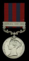 India General Service 1854-95, 1 clasp, Burma 1889-92 (2546 Pte. A. Saunders 1st. Bn. Hamps:...