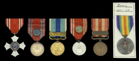 Japan, Empire, Red Cross Order of Merit, breast badge, silver and enamel, with original hook...