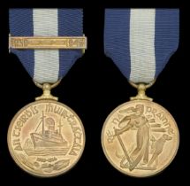 Ireland, Free State, Merchant Marine Service Medal 1939-46, with 1 Additional Award Bar, lac...