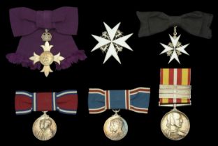 A particularly fine Great War M.B.E. group of five awarded to Miss Ada Crosby, British Red C...