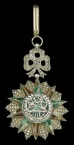 Tunisia, Kingdom, Order of Nichan Iftikah, 2nd type, Third Class neck badge, 83mm including...