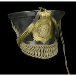 3rd Royal Jersey Militia Officer's 1829 Pattern Shako. A good quality untouched example, th...