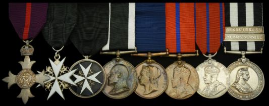 A Great War M.B.E. group of eight awarded to Captain W. J. H. Pontin, St. John Ambulance Bri...