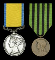 The French Franco-Prussian War Medal and British Baltic Medal pair attributed to Lieutenant...