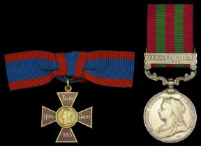 An extremely rare Punjab Frontier R.R.C. pair awarded to Senior Nursing Sister Mary E. Barke...